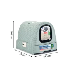 Beeztees Curver Kattenbak Lichtblauw -Huisdierproducten Winkel curver kattenbak lichtblauw 4